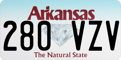 AR license plate 280VZV