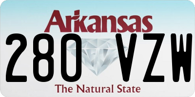 AR license plate 280VZW