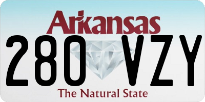 AR license plate 280VZY