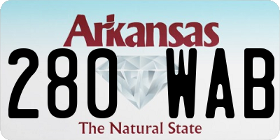AR license plate 280WAB