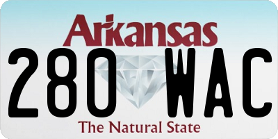 AR license plate 280WAC