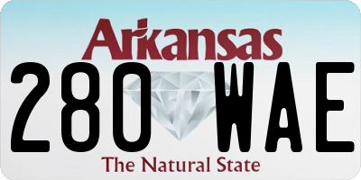 AR license plate 280WAE