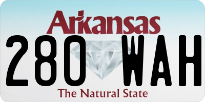 AR license plate 280WAH