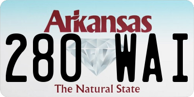 AR license plate 280WAI
