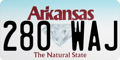 AR license plate 280WAJ