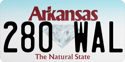 AR license plate 280WAL