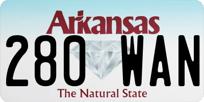 AR license plate 280WAN
