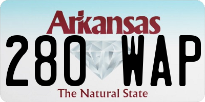 AR license plate 280WAP