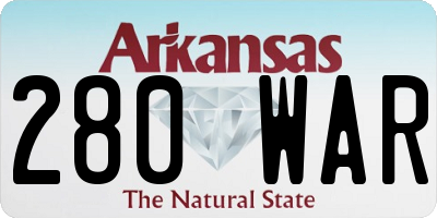 AR license plate 280WAR