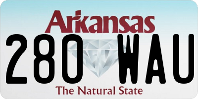 AR license plate 280WAU
