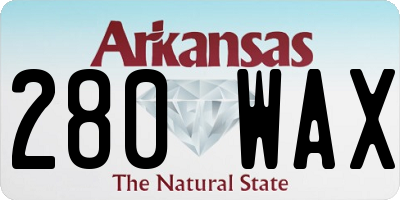 AR license plate 280WAX