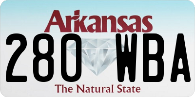 AR license plate 280WBA