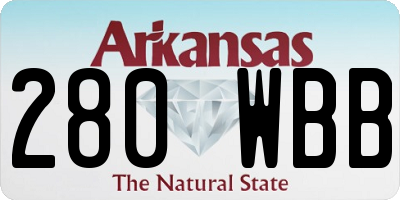 AR license plate 280WBB