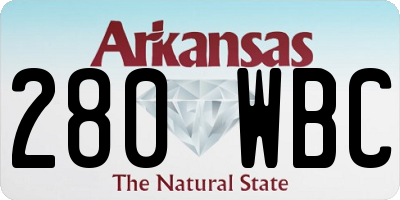 AR license plate 280WBC