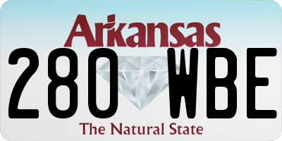 AR license plate 280WBE