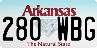 AR license plate 280WBG