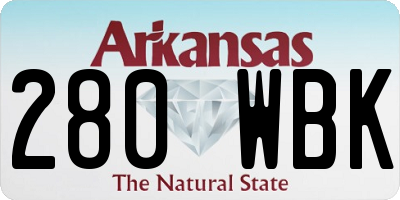 AR license plate 280WBK