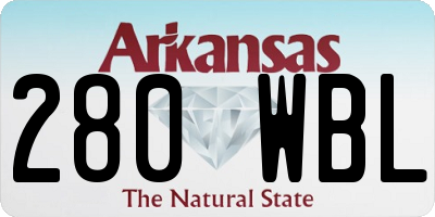 AR license plate 280WBL