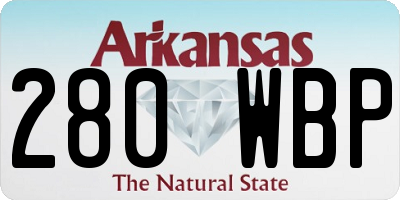 AR license plate 280WBP