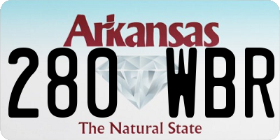 AR license plate 280WBR