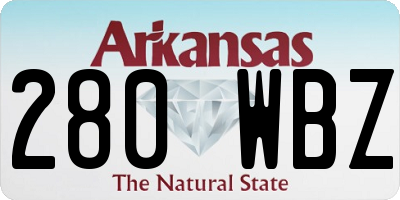 AR license plate 280WBZ