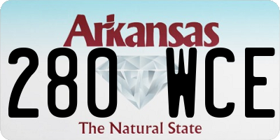 AR license plate 280WCE