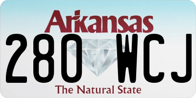 AR license plate 280WCJ