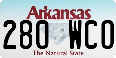 AR license plate 280WCO