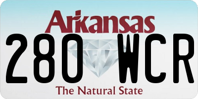 AR license plate 280WCR
