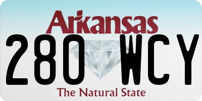 AR license plate 280WCY
