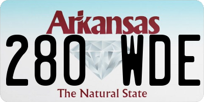 AR license plate 280WDE