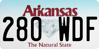 AR license plate 280WDF