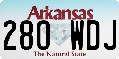 AR license plate 280WDJ