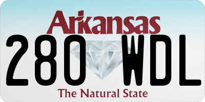 AR license plate 280WDL