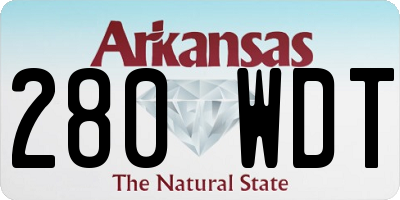 AR license plate 280WDT