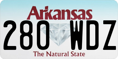 AR license plate 280WDZ