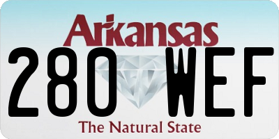 AR license plate 280WEF
