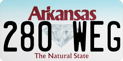 AR license plate 280WEG