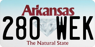 AR license plate 280WEK