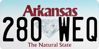AR license plate 280WEQ