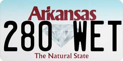 AR license plate 280WET