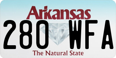 AR license plate 280WFA