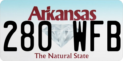 AR license plate 280WFB