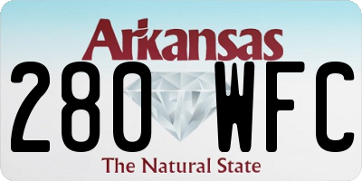 AR license plate 280WFC