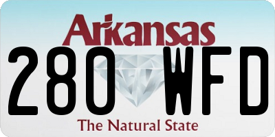 AR license plate 280WFD