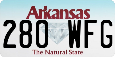 AR license plate 280WFG