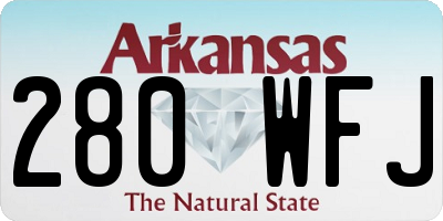 AR license plate 280WFJ