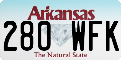 AR license plate 280WFK