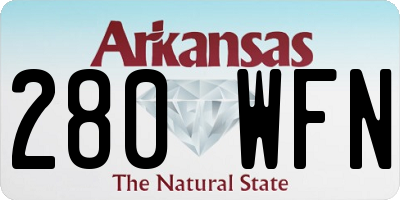 AR license plate 280WFN