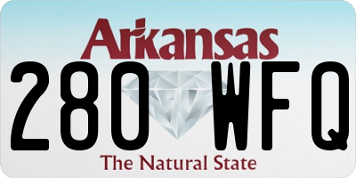 AR license plate 280WFQ